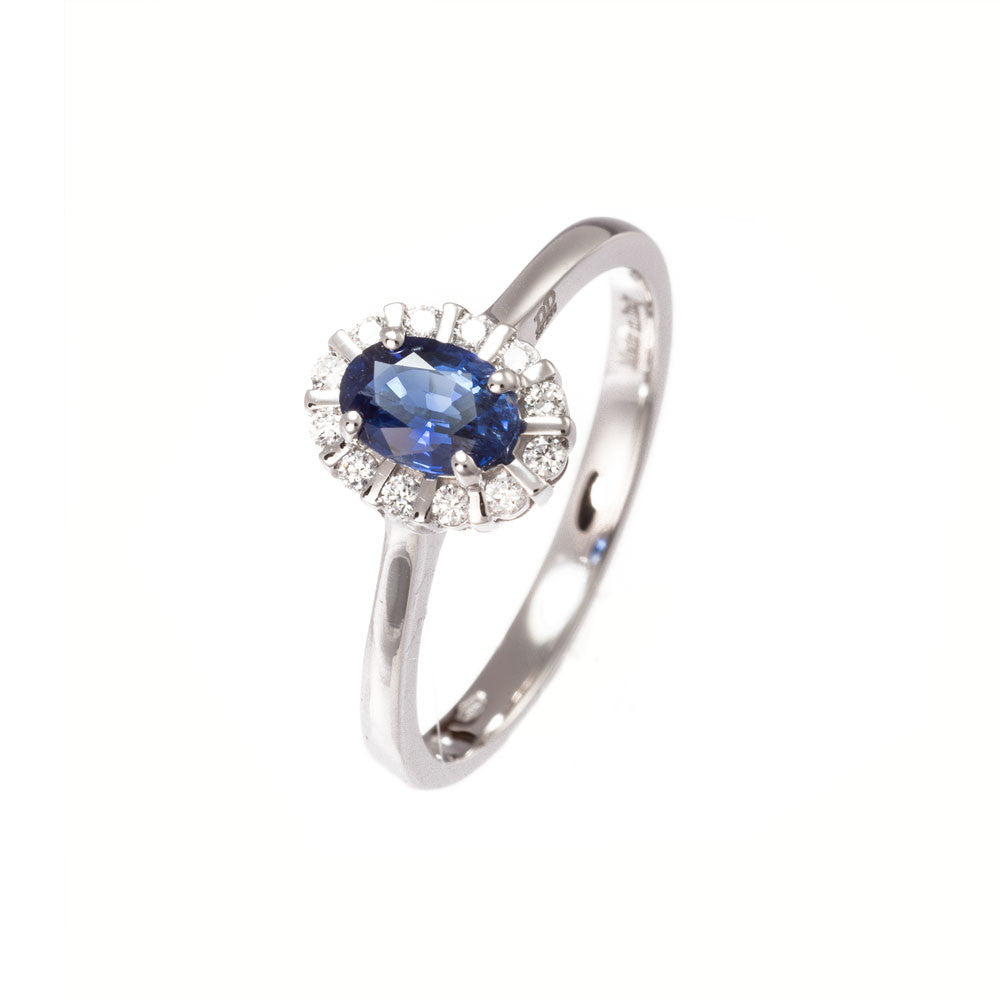Ring Fantasia con Zaffiro Oro Bianco - Davite & Delucchi