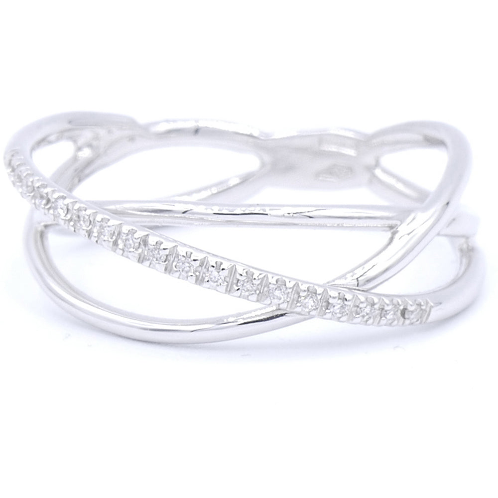 Ring Fantasia Oro Bianco con Diamanti Davite & Delucchi