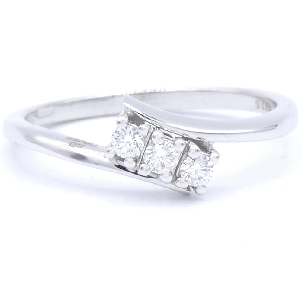 Ring Trilogy Oro Bianco con Diamanti Davite & Delucchi