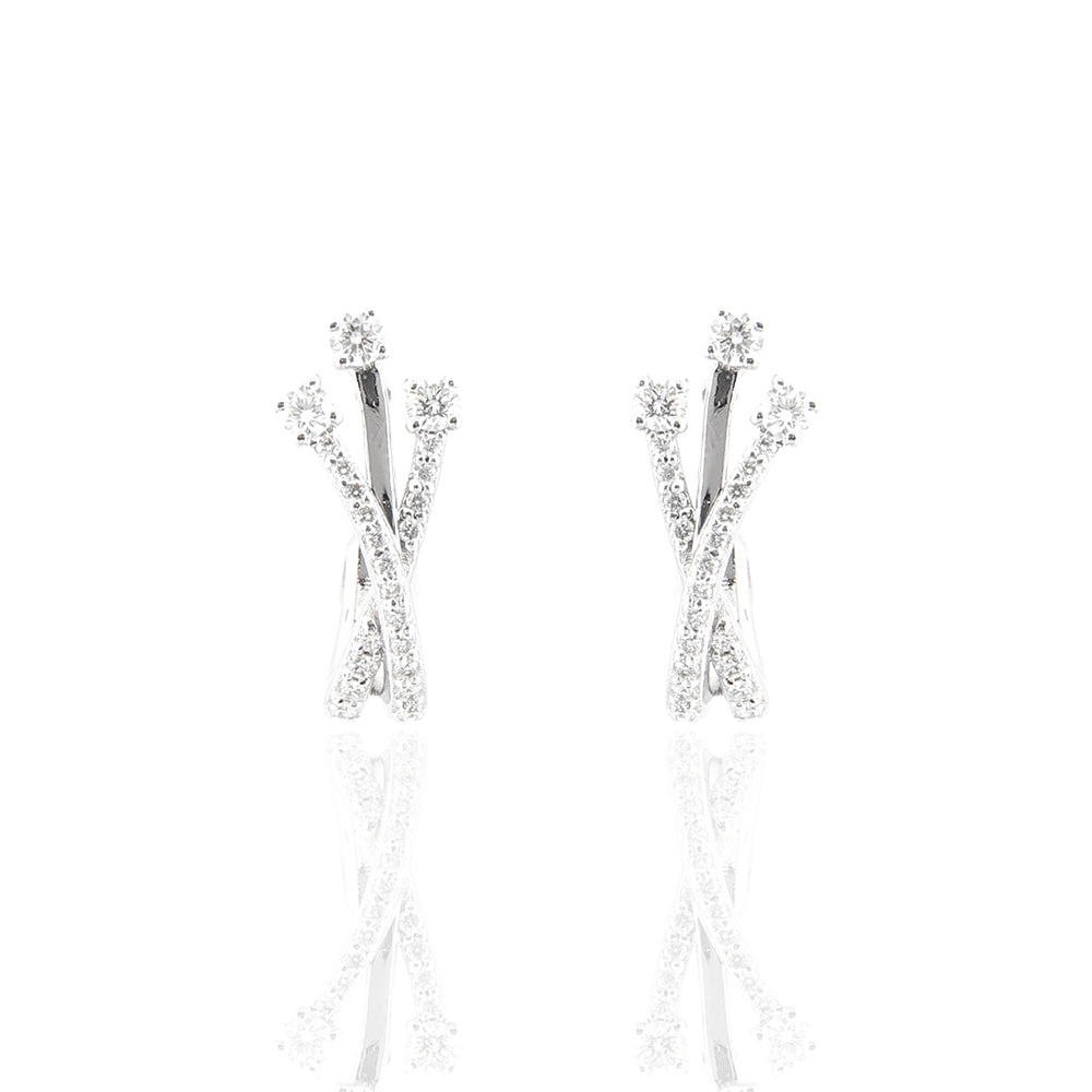 Earrings in Oro Bianco con Diamanti Davite & Delucchi