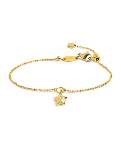 Bracelet catena a sfere con stella con zircone