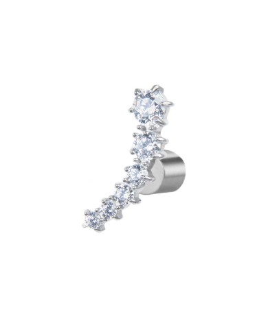 Earring a lobo con zirconi