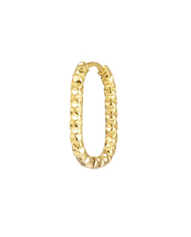 Earring ovale 2,1 cm trama diamantata
