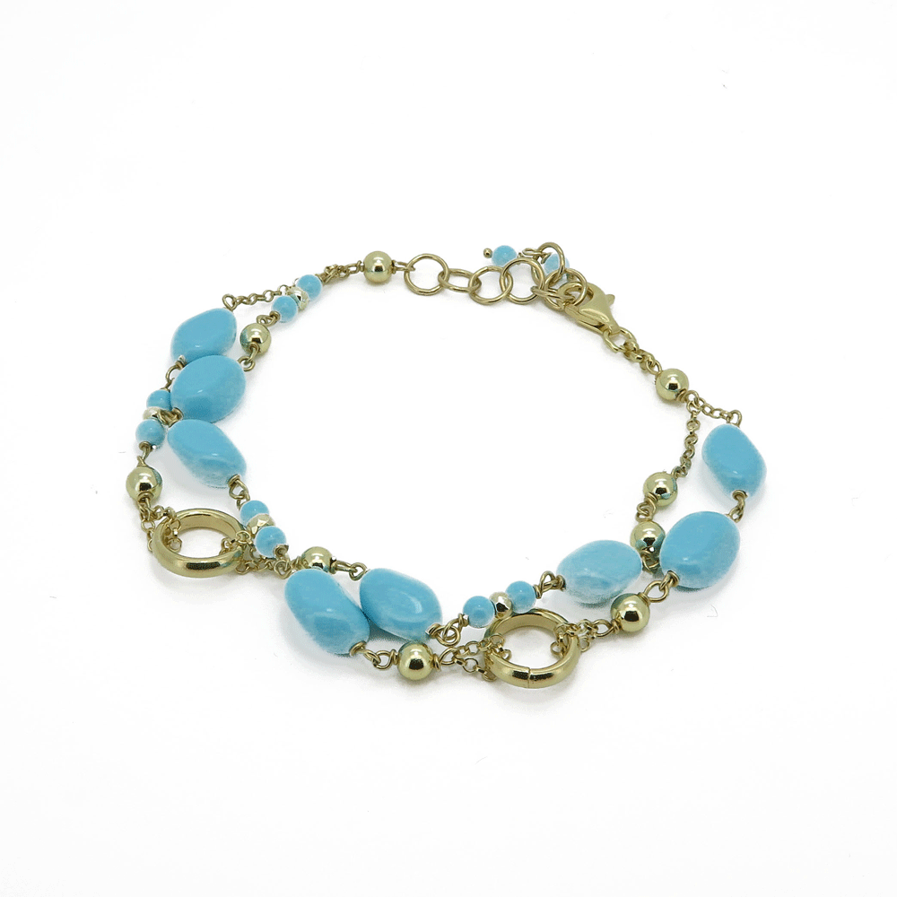 Bracelet di pasta di turchese e argento