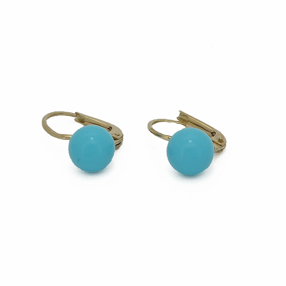 Earrings in oro e turchese